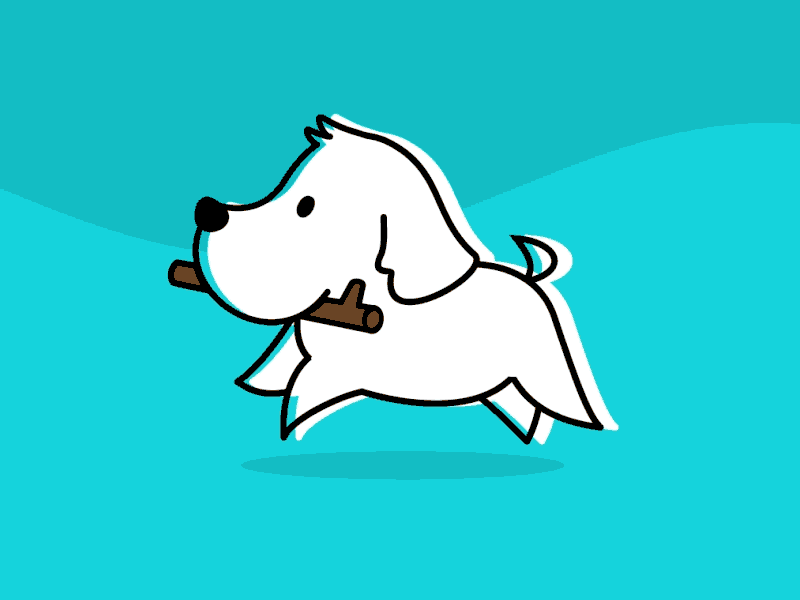 Puppy Love 🐶🐾 animals animated animation app design dog fun gif graphic design illustration motion pet puppy run ui ux vector walk