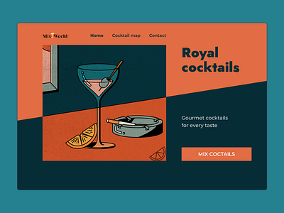 DESIGN IN MINIMORPHISM STYLE FOR COCKTAILS WEBSITE