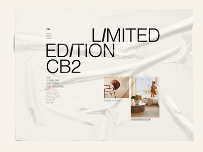CB2 E-commerce redesign concept