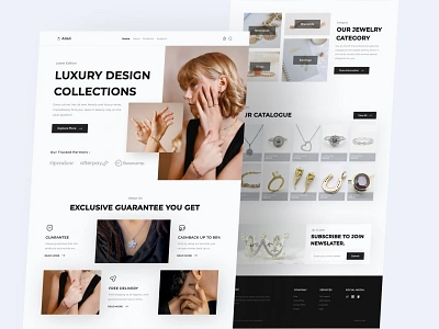 Aliali - Marketplace Landing App. bracelet e commerce ecommerce jewellery jewellery app jewellery shop landing landing app marketing marketplace necklace product ring shop shopping store ui ux web design website