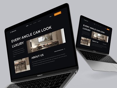 Njeromah - Interior Landing Page Website decoration furniture indoor interior interior design landing landing page luxury marketplace minimalist modern property real estate simple stylish ui ux web web design website