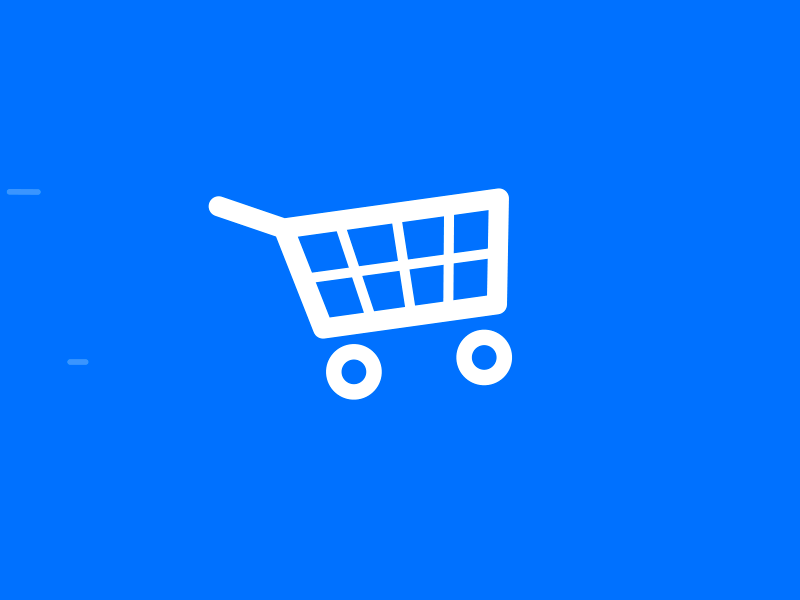 Cart is coming after animation cart effects motion rolling shopping