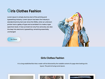 Blog page website-Fashion House blog page landign page ui ux web design website