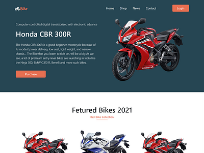 Bike blog page-Website animation bootsrap css html landign page ui web website