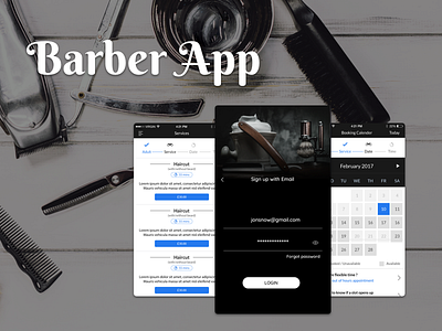 Barber App app barber inservices sign vintage