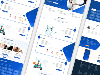 Pharmacy blue design healthcare how it works sketchapp ui ux website