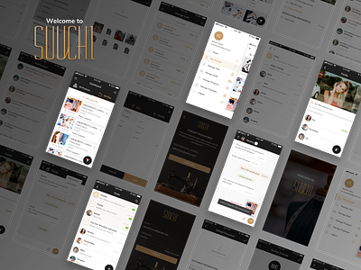 Design App design golden mobile app orange side menu sketchapp ui ux