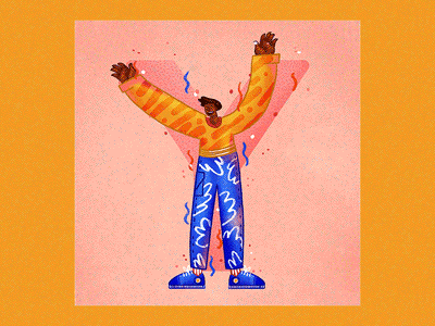 Y is for YAY! 2d 36daysoftype aftereffects animation character design gif motion shapes texture vector