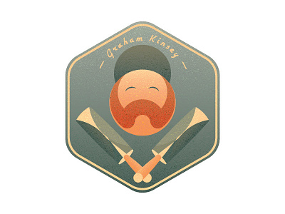 Cricket Badge beard circles cricket design ginger illustration illustrator pastel texture