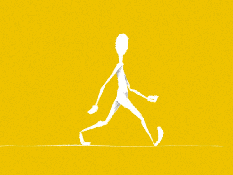Very rough walk cycle 2d animation apple pencil cel framebyframe gif ipad motion motion graphics traditional