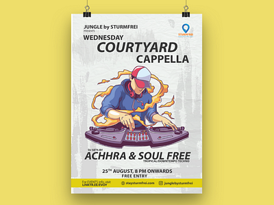 Courtyard Cappella Poster design graphic design illustration