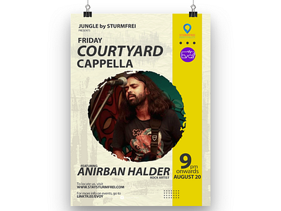 Courtyard Cappella Event Poster design event graphic design poster