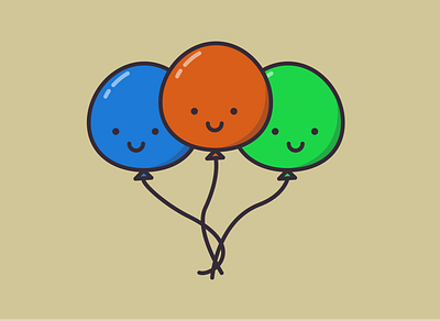 Cute Balloons design graphic design illustration
