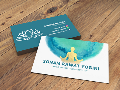Business Card of a 'Yogini' branding business card design graphic design