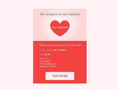 #DailyUI017 - Email Receipt daily ui dailyui