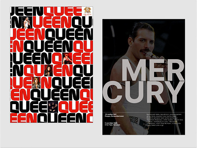 Poster Freddy Mercury design illustration mercury posters typography ui