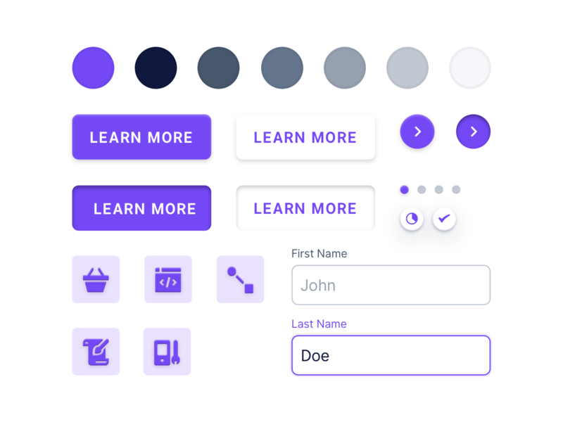 🖌 Firesqueak Styleguide color scheme colors design system interface styleguide ui ux violet