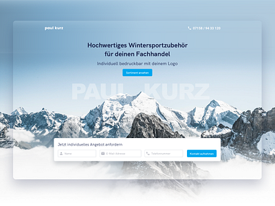 Landingpage for winter sport accessories / Wintersportartikel