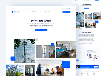 🏢 Company Page for Vispato about page company page compliance corpoarate page landingpage landingpagedesign saas software as a service ui ux webdesign website
