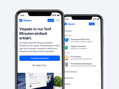 📱 Mobile Web Design for SaaS Company concept düsseldorf iphone mobile mobile design mobile ui mobile web app navigation saas skeuomorphism smartphone software as a service ui ux whitespace