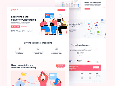 🧡❤️ Homepage Full View colorful craftwork homepage hr human resources illustration interface landing landingpage saas software as a service ui ux webdesign website
