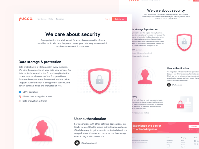 🔐 Security Page authentication encryption illustration interface landingpage saas security ui ux webdesign website