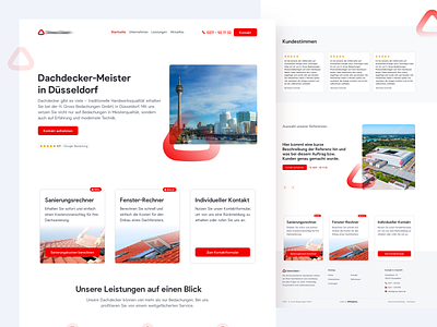 🏡 Redesign for a Roofer craftsman dachdecker design handwerker interface roofer ui ux webdesign website