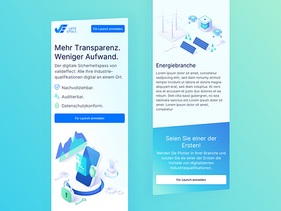 📱 Mobile View of valideffect Redesign branding colorful conversion conversion rate optimisation landingpage redesign startup ui ux webdesign website