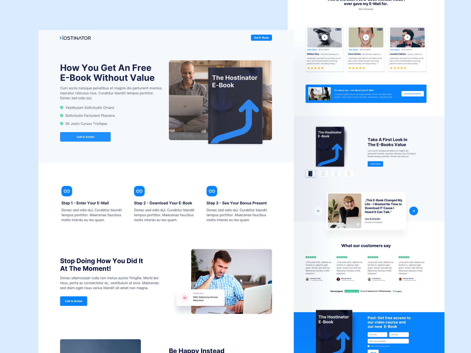 📖 Landingpage for Ebook by Flo Steinle for whitespace on Dribbble