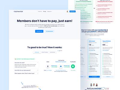 🤑 Pricing Page for Hostinator conversion conversion rate optimisation landingpage pricing pricing plan pricing table webdesign