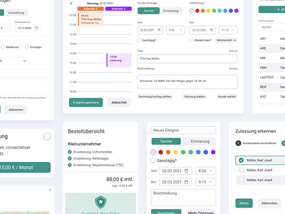 ✨ Different Components for EasyWerkstatt