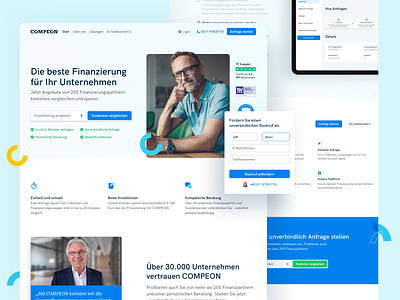 💛 Home Page for COMPEON clean compeon fintech landingpage minimal redesign webdesign website
