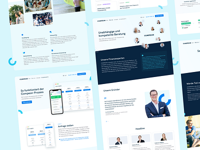 💙 COMPEON Redesign Overview branding compeon fintech landingpage sub pages ui ux webdesign website