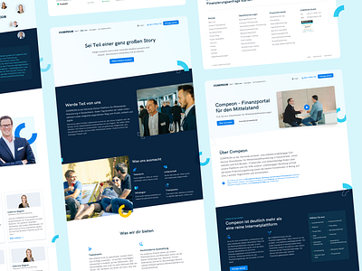 💙 COMPEON Redesign Overview #2 compeon fintech landingpage redesign relaunch sub pages ui ux webdesign website
