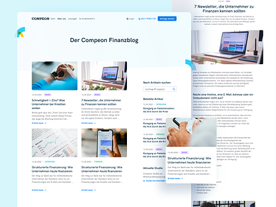 📖 Blog/Magazine for COMPEON blog compeon fintech landingpage magazine ui ux webdesign website