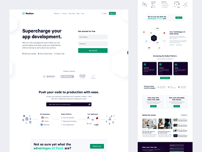 🌱 Redesign for PaaS Provider Nodion home page landingpage paas platform as a service redesign saas software as a service webdesign website