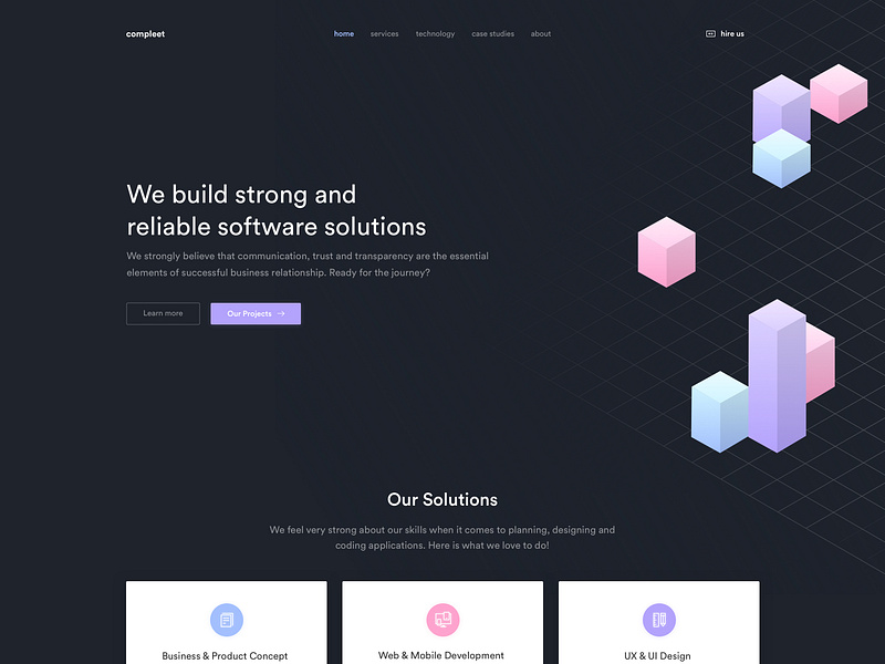 Software Agency - Landing Page by Flo Steinle on Dribbble