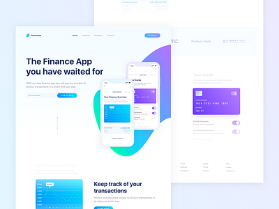 Mobile Finance App Landingpage