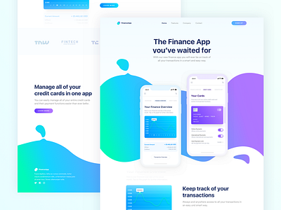 Mobile Finance App Landingpage Alternative app banking finance interface landingpage mobile payment shapes ui user ux website