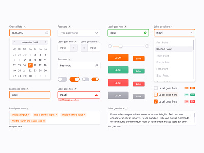 Design System for Talent Platforms (First Shot) button design system form input field interface ui ui kit ux