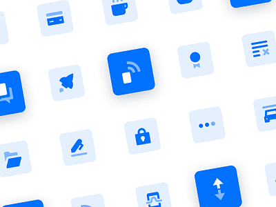 🔷 Blue Icon Set icon icon set iconography icons pack interface symbols ui ux webdesign