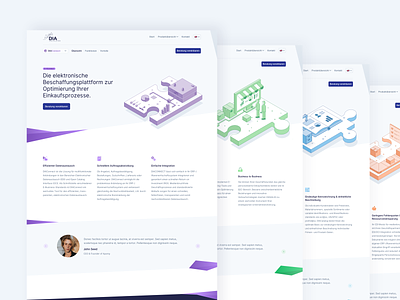 Product Pages for Software Company illustration isometric landingpage software ui ux webdesign website