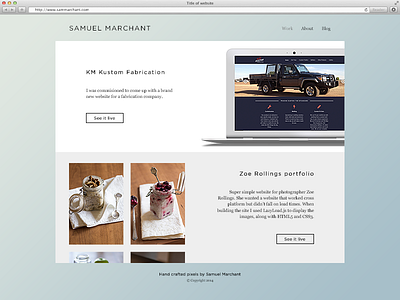 New Year, New Website 2015 portfolio ui ux website websitedesign
