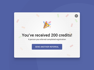 Referral popup