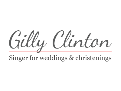 Gilly Clinton logo (throw away) christenings clean singer wedding