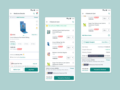 Product pages app cart covid19 delivery doctor icons image medicines sketch tab ui ux