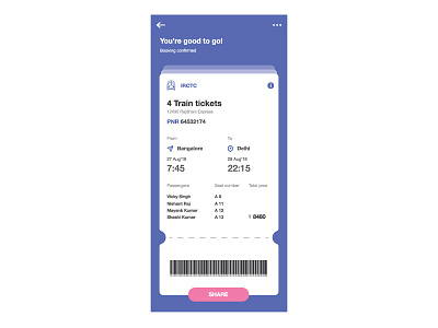 Concept ticket UI app apple illustrator ios ticket train ui ux