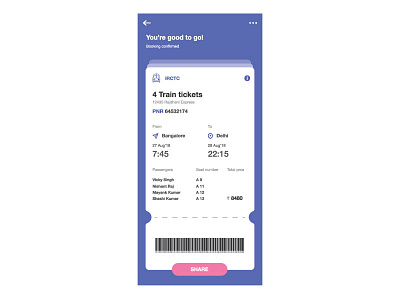 Concept ticket UI