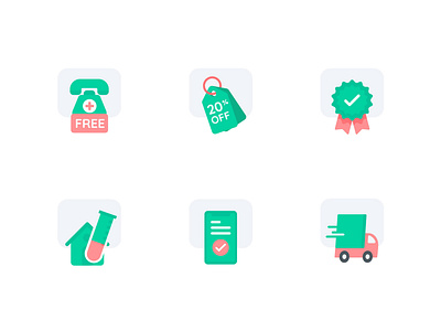 Icons ecommerce healthcare icons