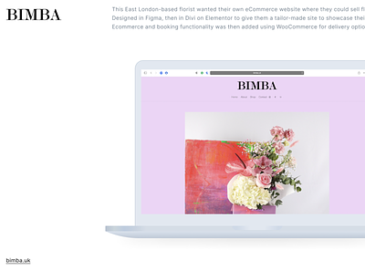 Bimba Floral Studio advanced custom fields design divi ecommerce wordpress